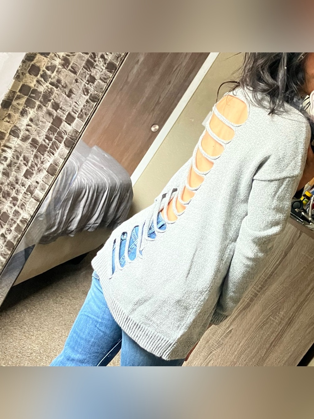 Express backless sweater